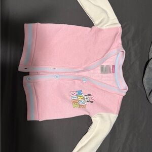 Disney Minnie Mouse Pink and Cream Kids Sweater
